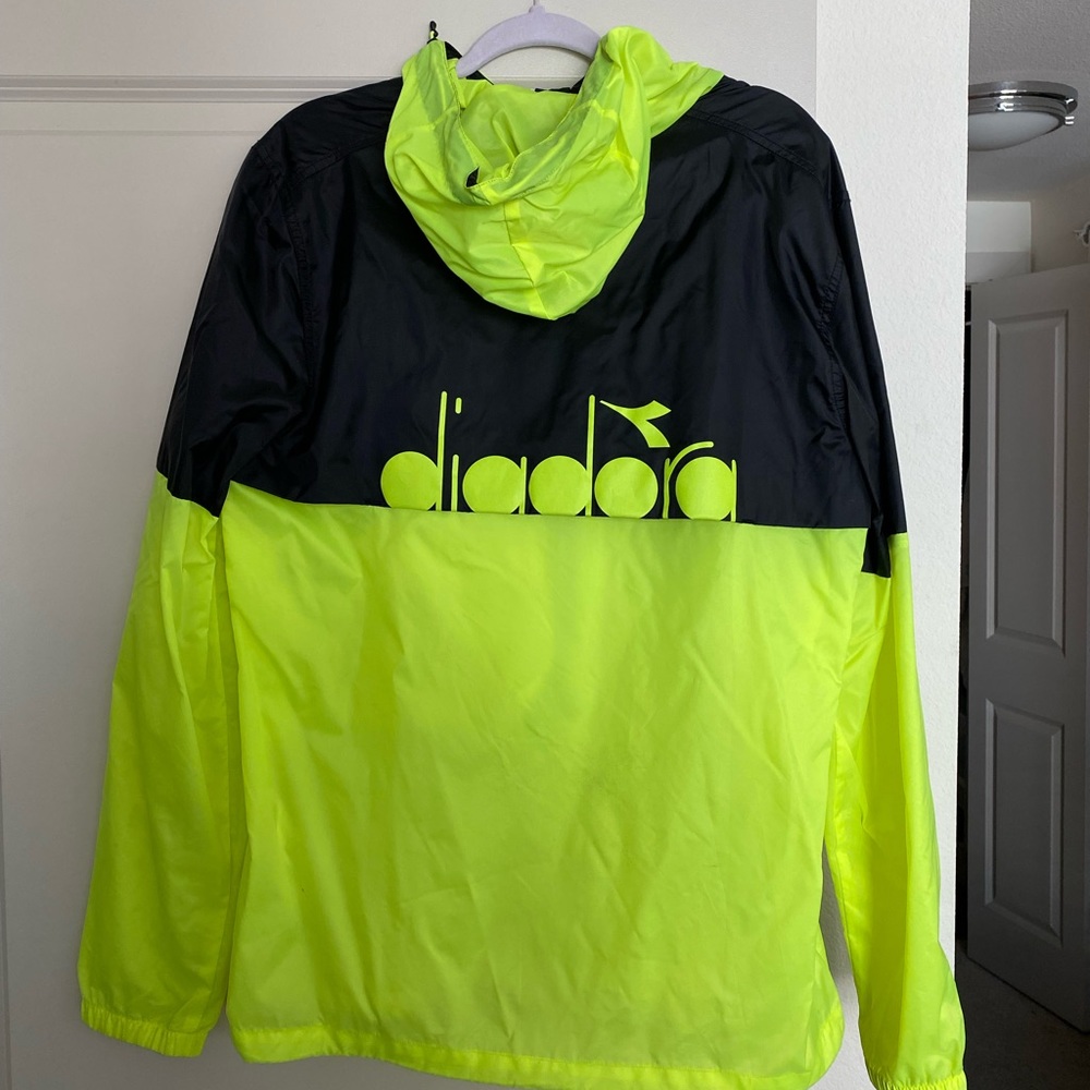 Diadora Neon Yellow Windbreaker